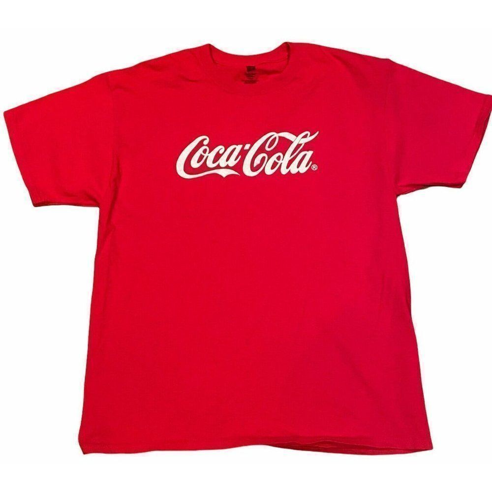Coca Cola Red Graphic T Shirt Hanes Comfort Soft Size Large